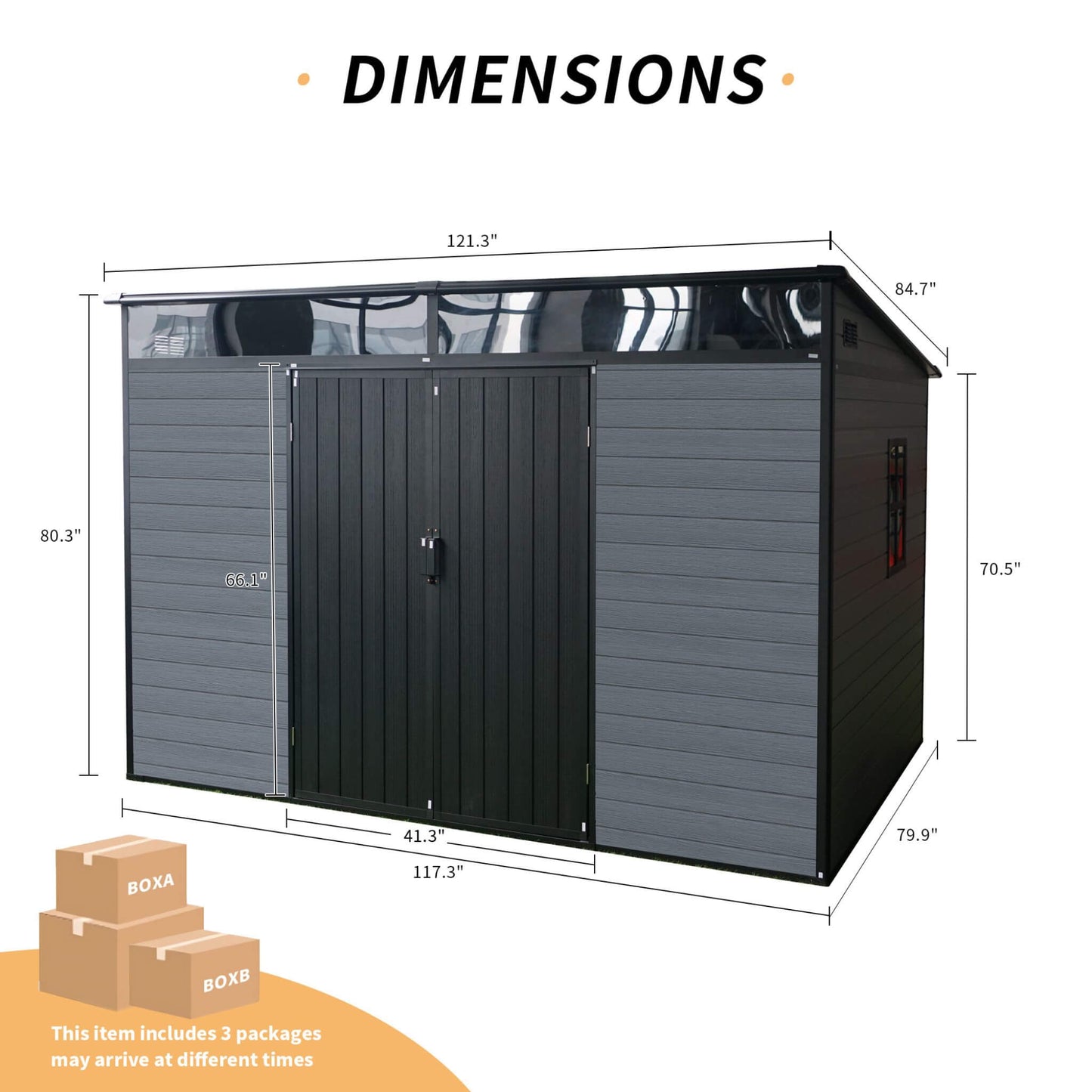 Alora 7x10 Outdoor Resin Garden Shed – Floor, Window & Lockable Door