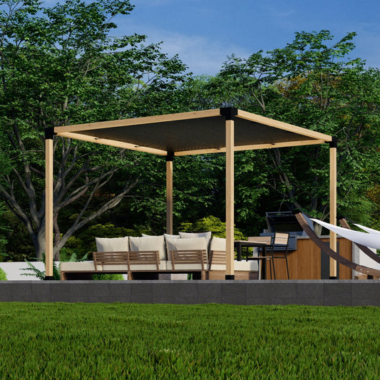 DIY Freestanding Pergola Kit – With Canopy, Up to 12x12