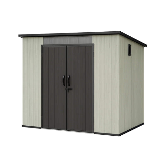 Alora 6x8 Outdoor Resin Storage Shed – Double Doors & Sloping Roof