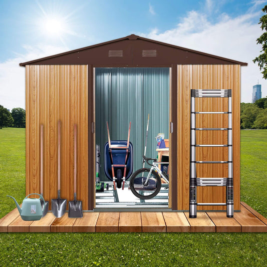 Alora 6x8 Outdoor Metal Storage Shed – Metal Floor Frame
