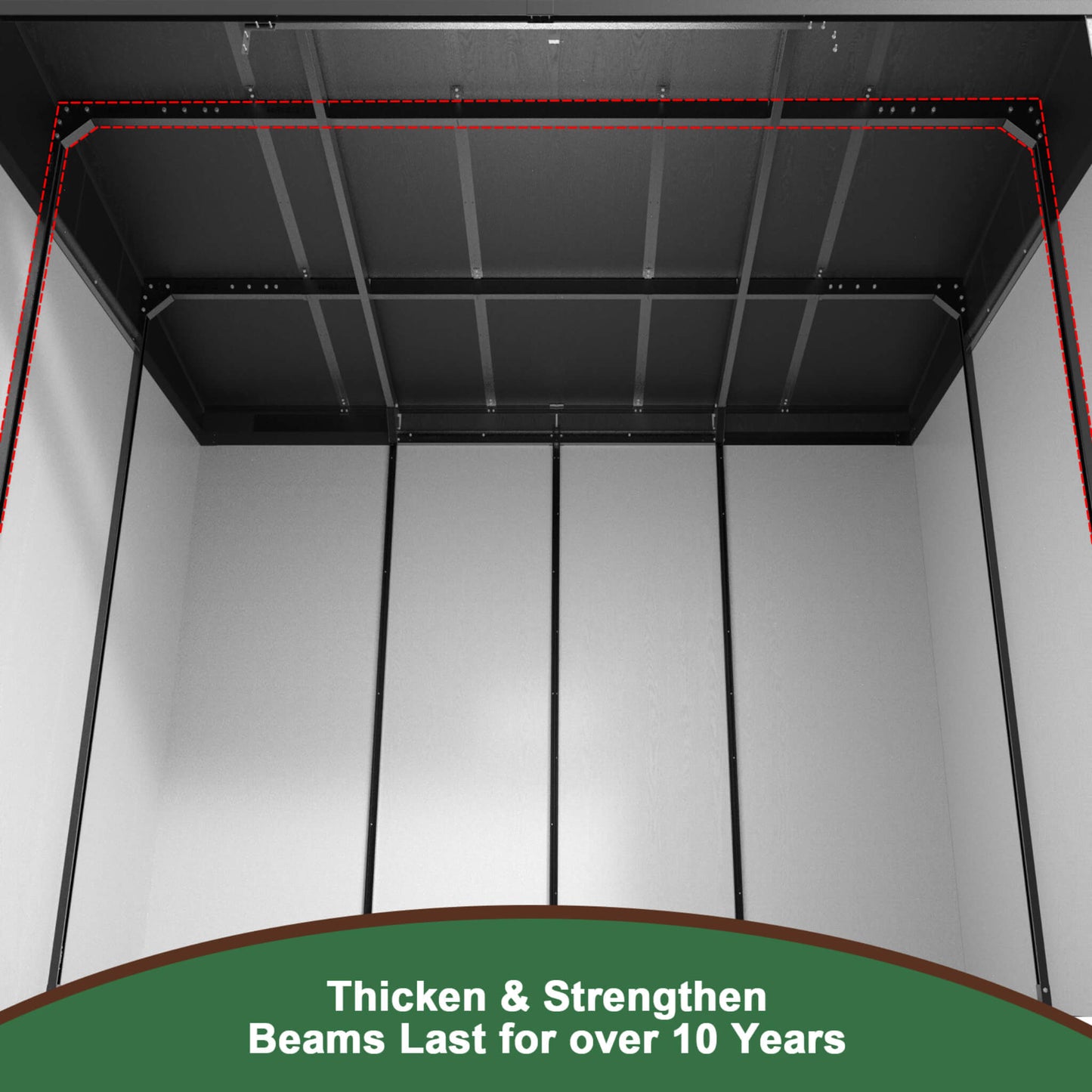 Alora 7x10 Heavy-Duty Weather-Resistant Resin Storage Shed – Steel Frame & Floor