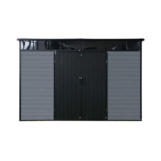 Alora 7x10 Outdoor Resin Garden Shed – Floor, Window & Lockable Door