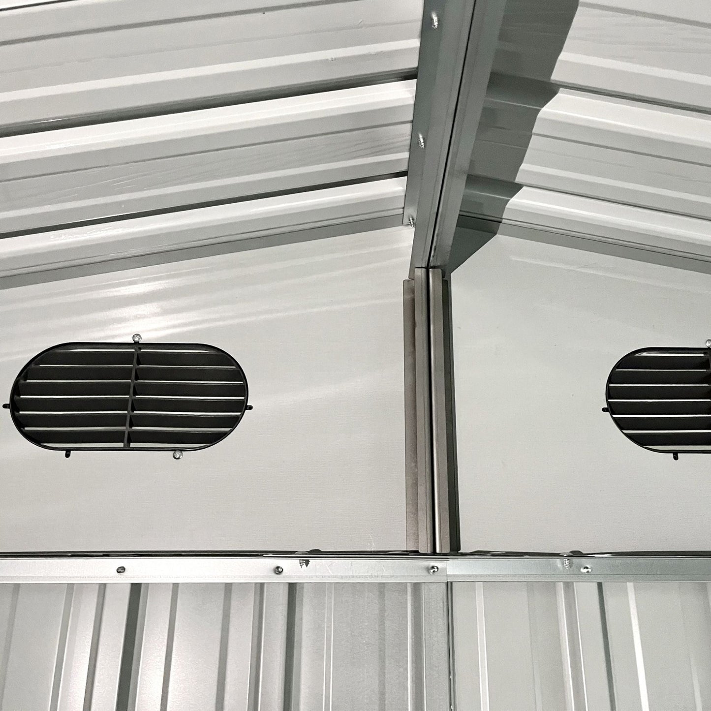 Alora 8x10 Outdoor Metal Storage Shed – Window & Lockable Doors