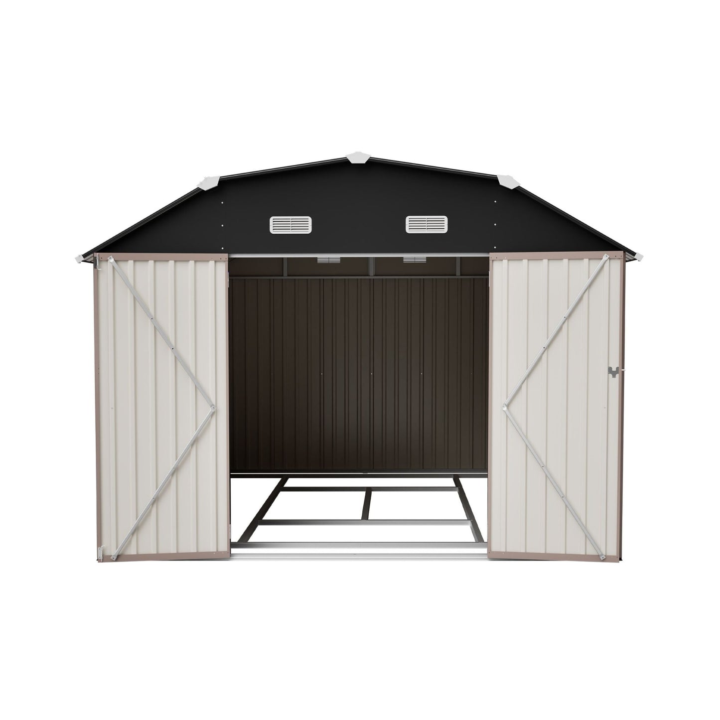Alora 10x12 Heavy-Duty Outdoor Metal Storage Shed – With Floor