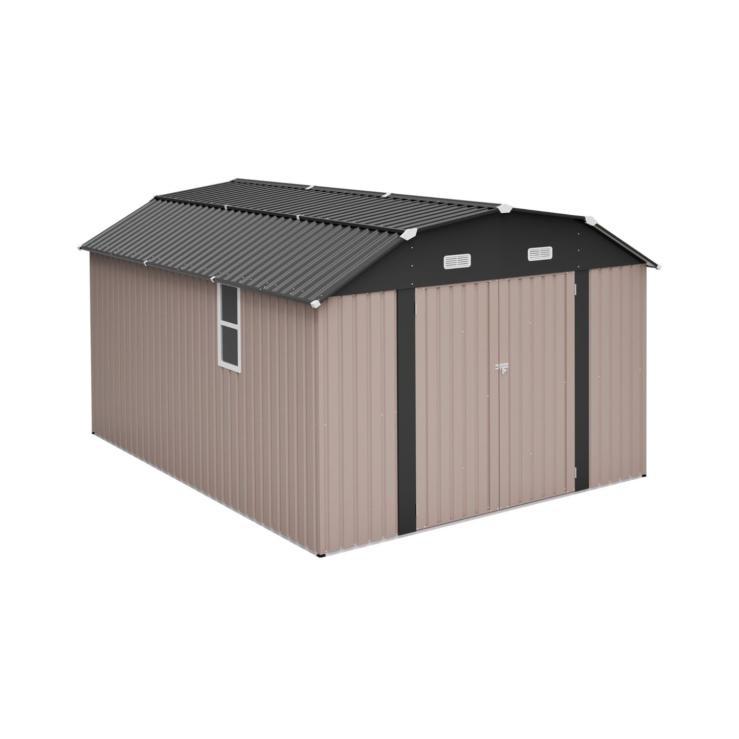 Alora 10x12 Heavy-Duty Outdoor Metal Storage Shed – With Floor
