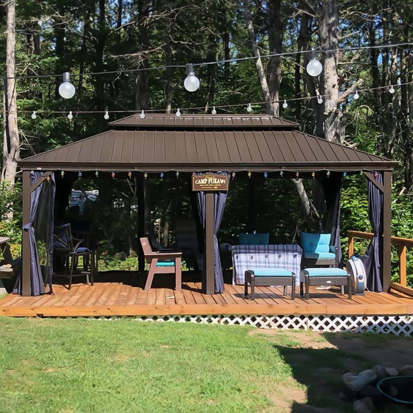 Alora 12x20 Heavy-Duty Hardtop Gazebo – Netting & Curtains
