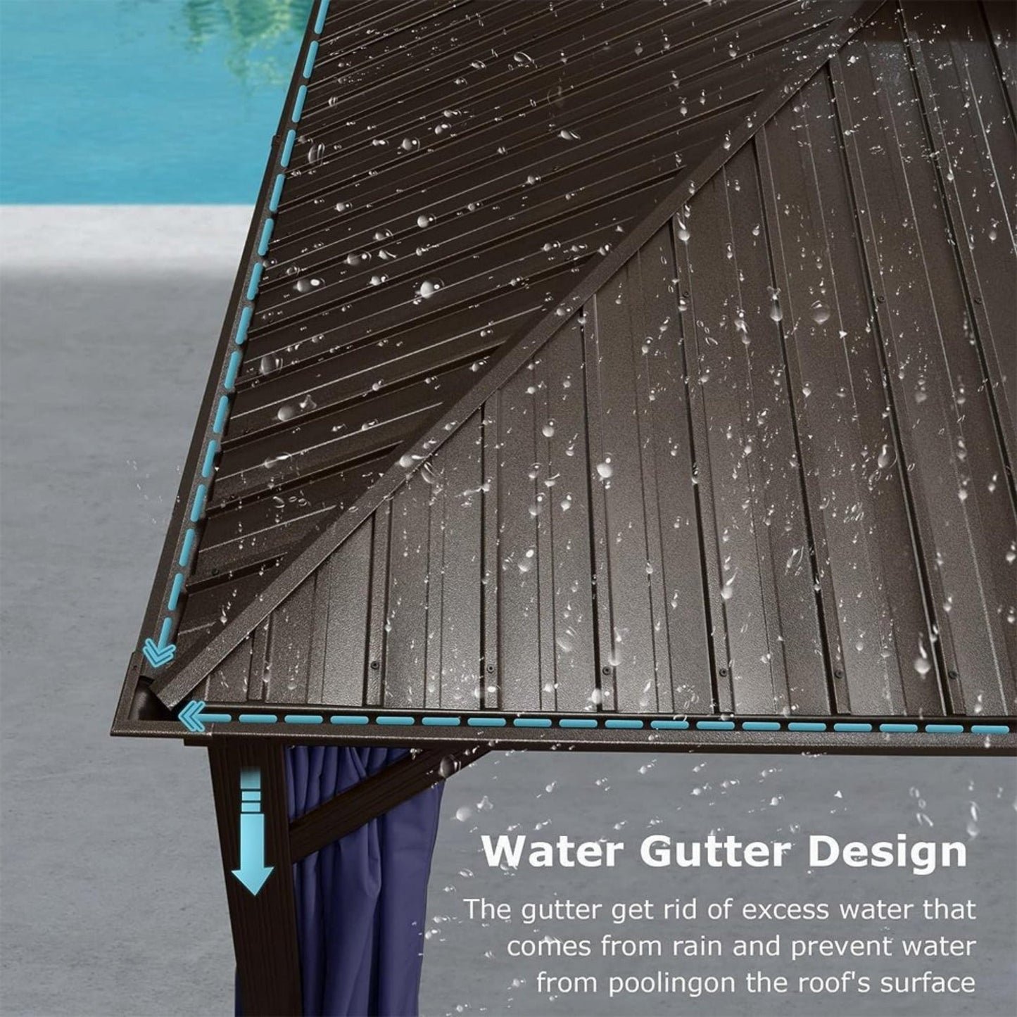 Alora 12x20 Heavy-Duty Hardtop Gazebo – Netting & Curtains