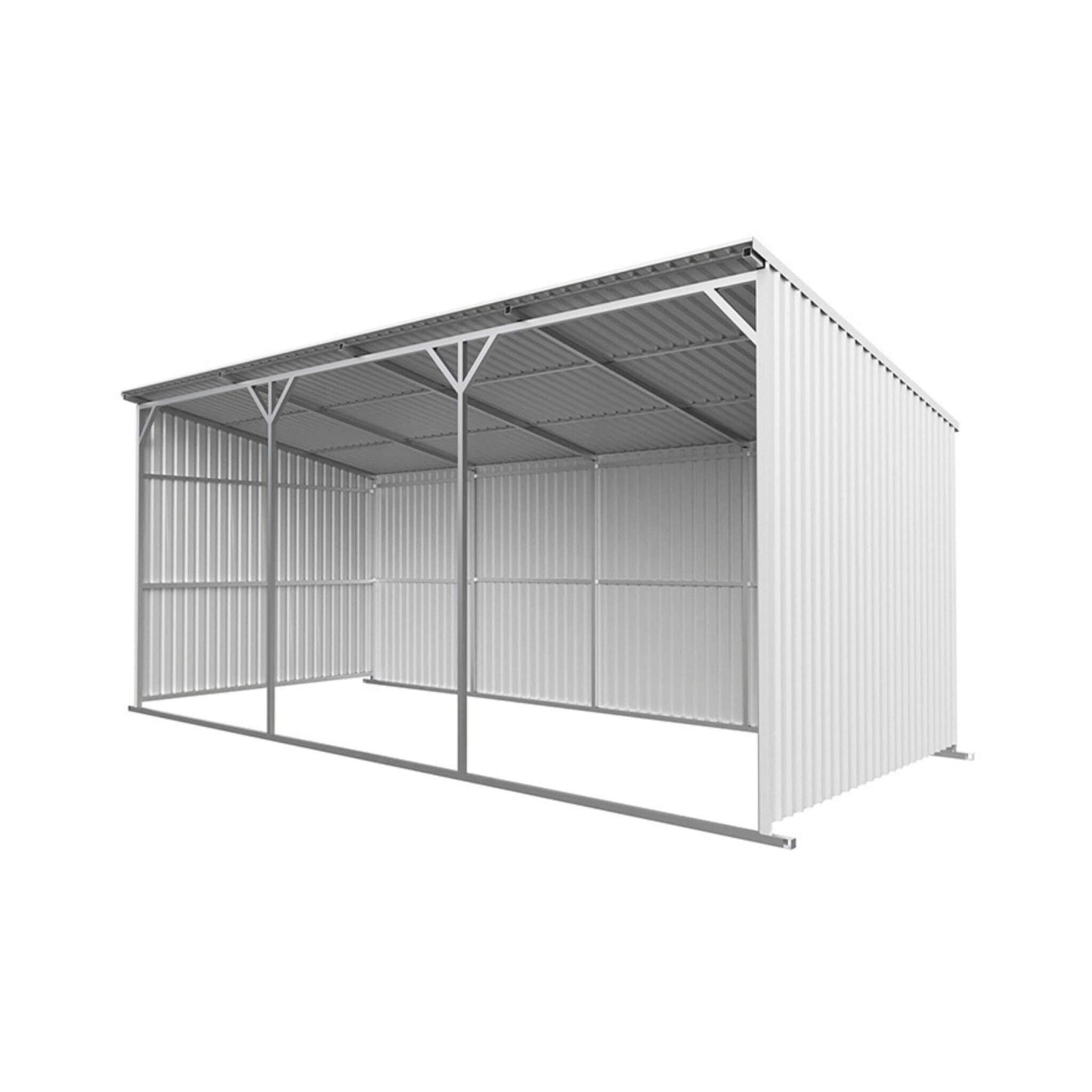 Alora 12x25 Heavy-Duty Galvanized Steel Equipment Storage Shed