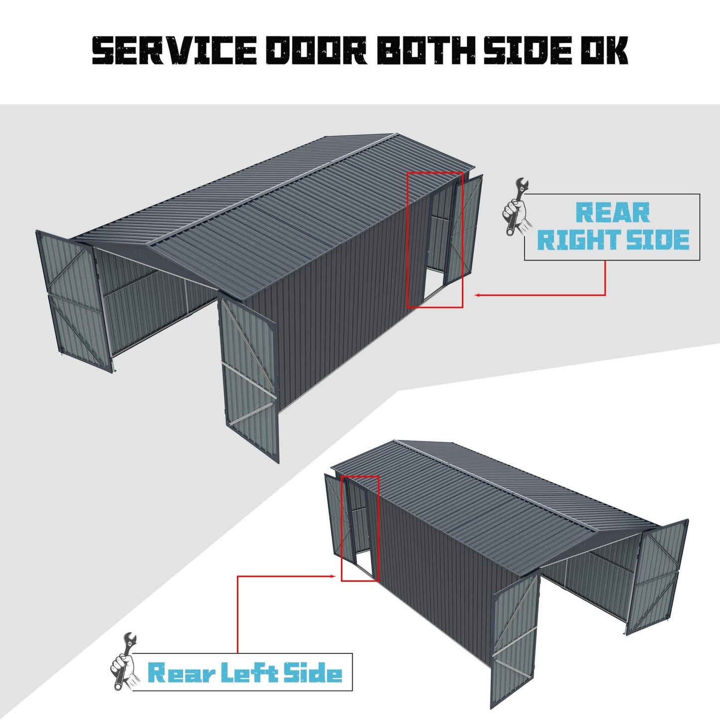 Alora 13x20 Extra-Large Weather-Resistant Utility Storage Shed