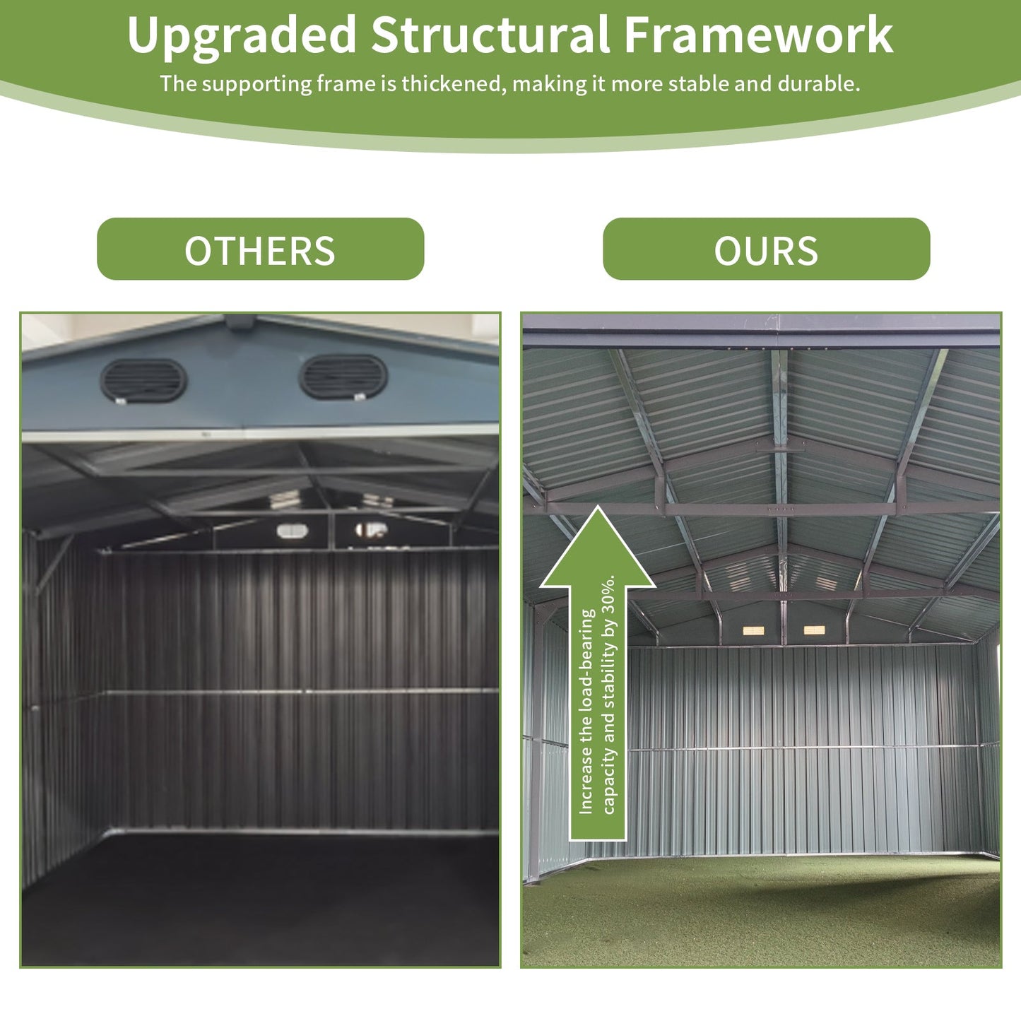 Alora 13x20 Heavy-Duty Outdoor Metal Storage Shed – Double Doors