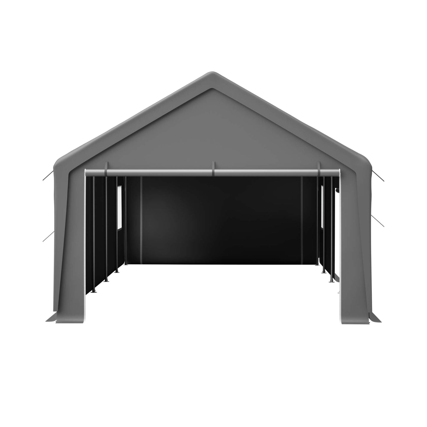 Alora 13x26 Heavy-Duty Carport Canopy – Roll-Up Doors & Windows