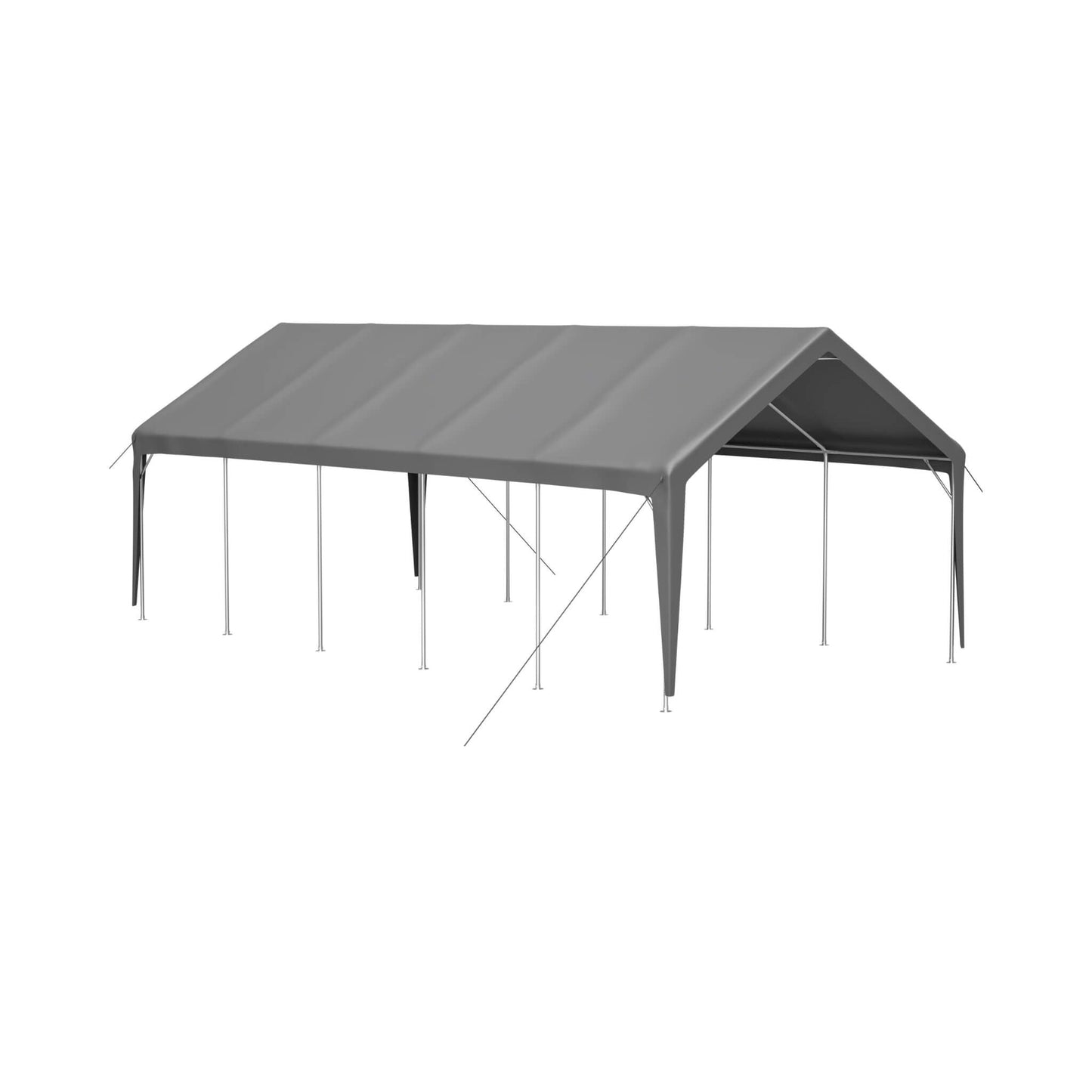 Alora 13x26 Heavy-Duty Carport Canopy – Roll-Up Doors & Windows