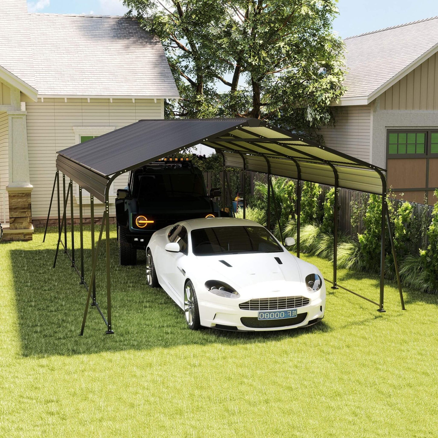 Alora 13x26 Heavy-Duty Weather-Resistant Carport – Protective Film