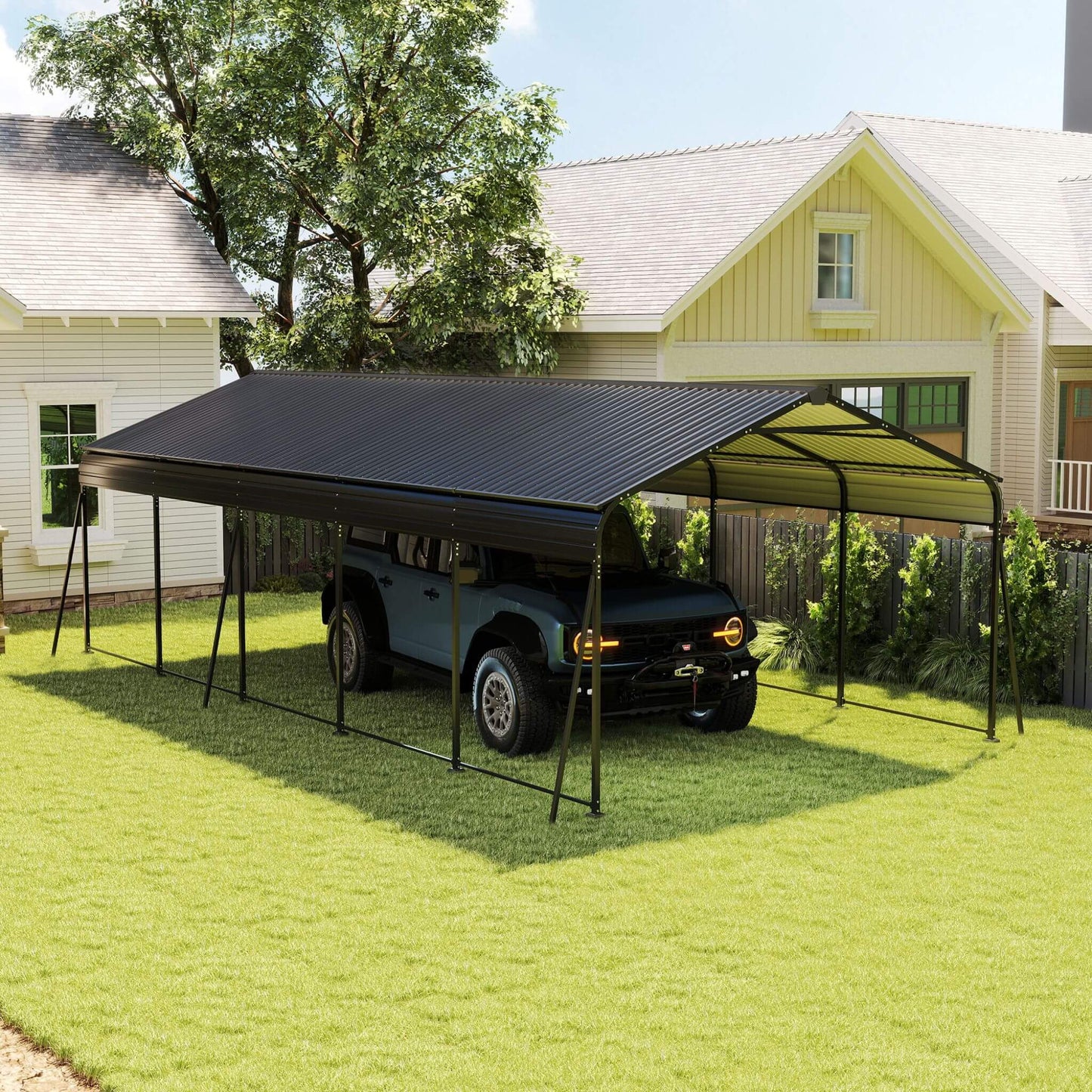 Alora 13x26 Heavy-Duty Weather-Resistant Carport – Protective Film
