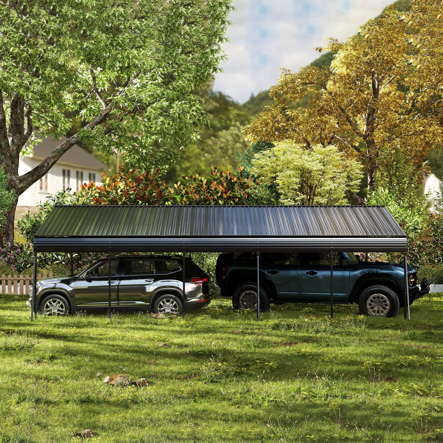 Alora 13x26 Heavy-Duty Weather-Resistant Carport – Protective Film