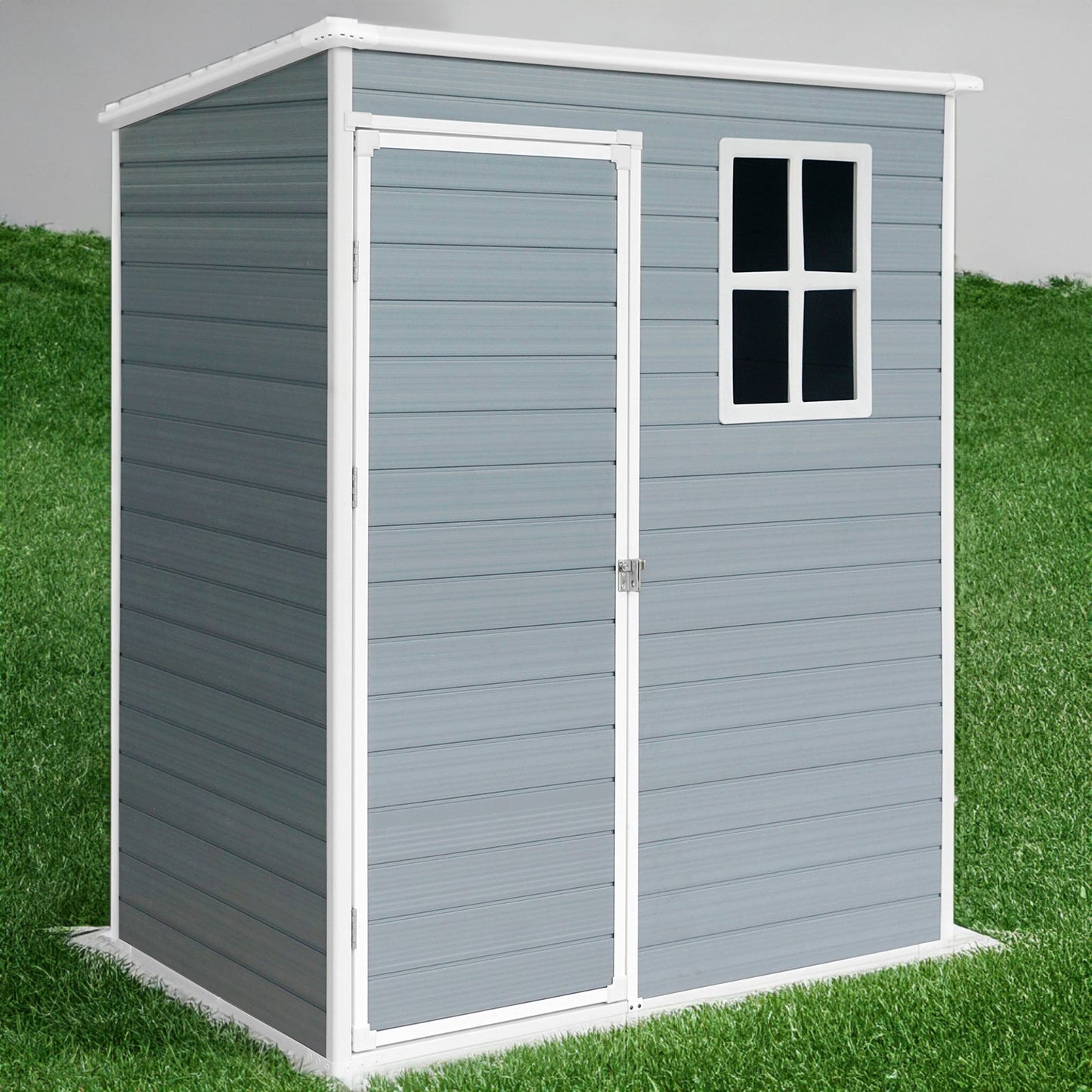 5x3 Outdoor Resin Storage Shed Kit – Grey