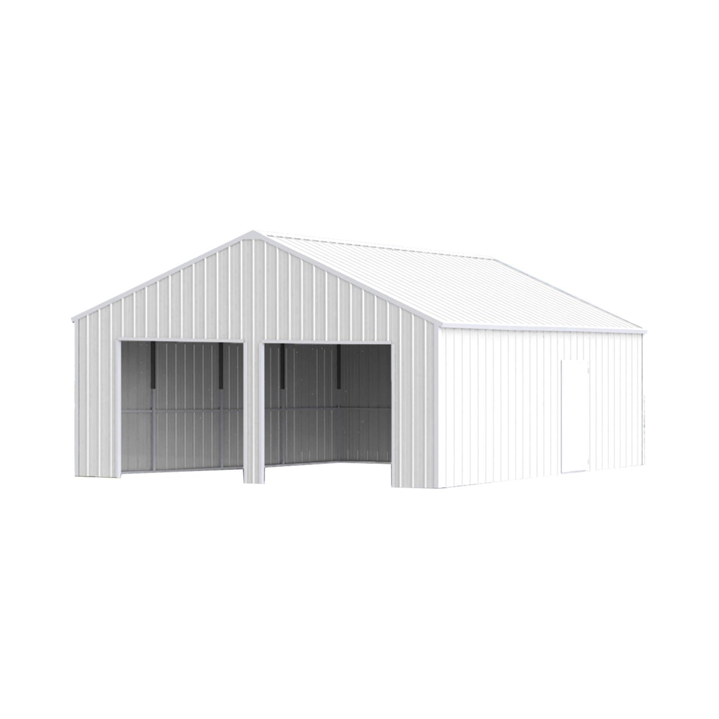 Alora 22x23 Heavy-Duty Double Garage Steel Barn Shed