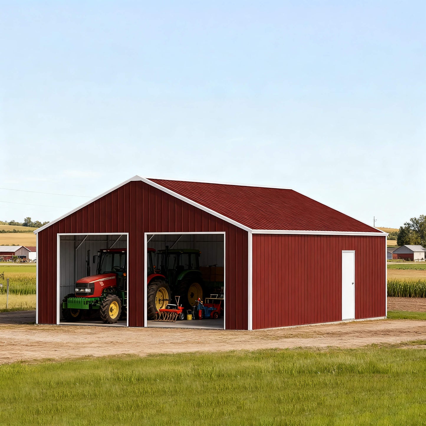 Alora 25x33 Heavy-Duty Galvanized Steel Storage Shed – Dual Doors