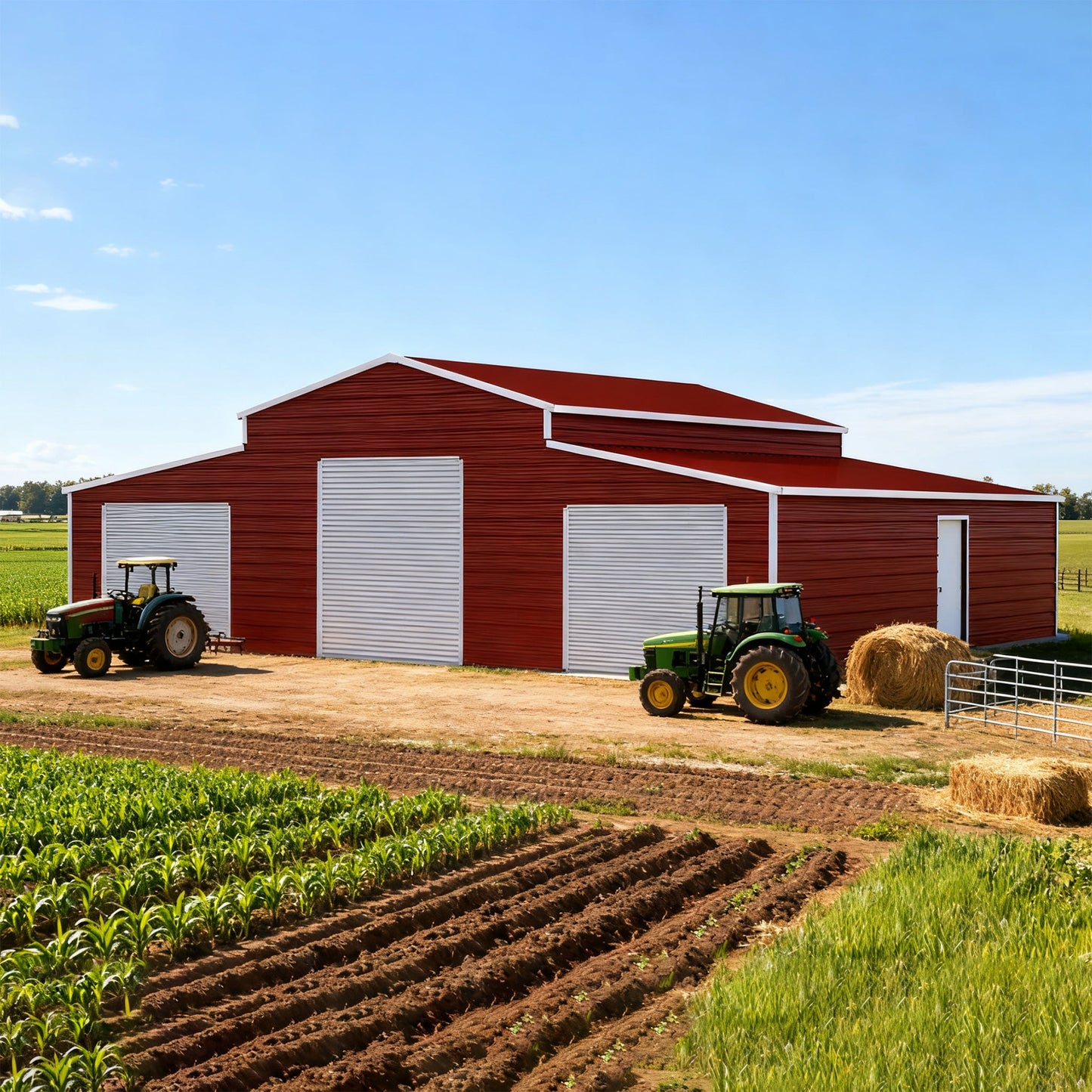 30x42 Heavy-Duty All-Weather Galvanized Steel Shed – 3-Car Garage