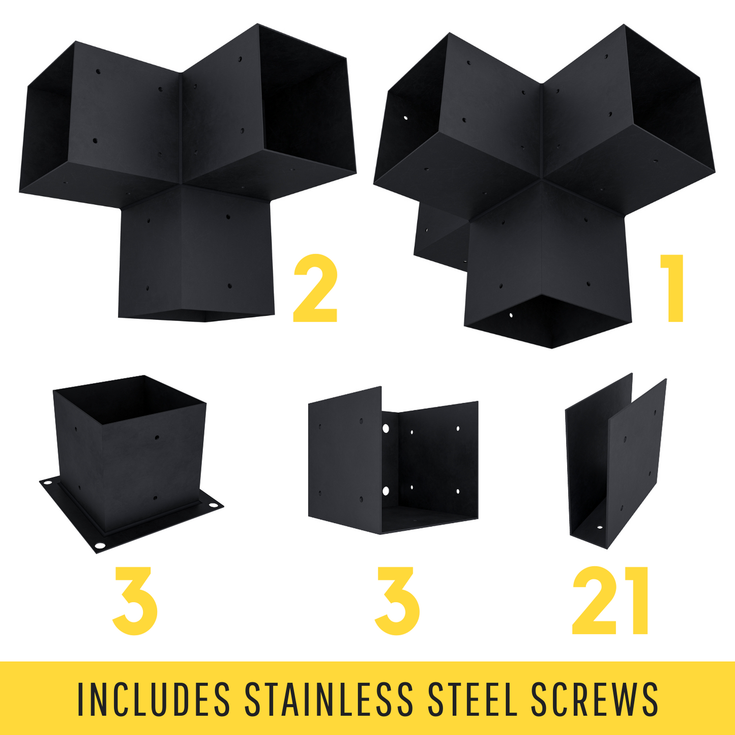 DIY Attached Pergola Bracket Kit – Roof Rafters, Up to 24x12