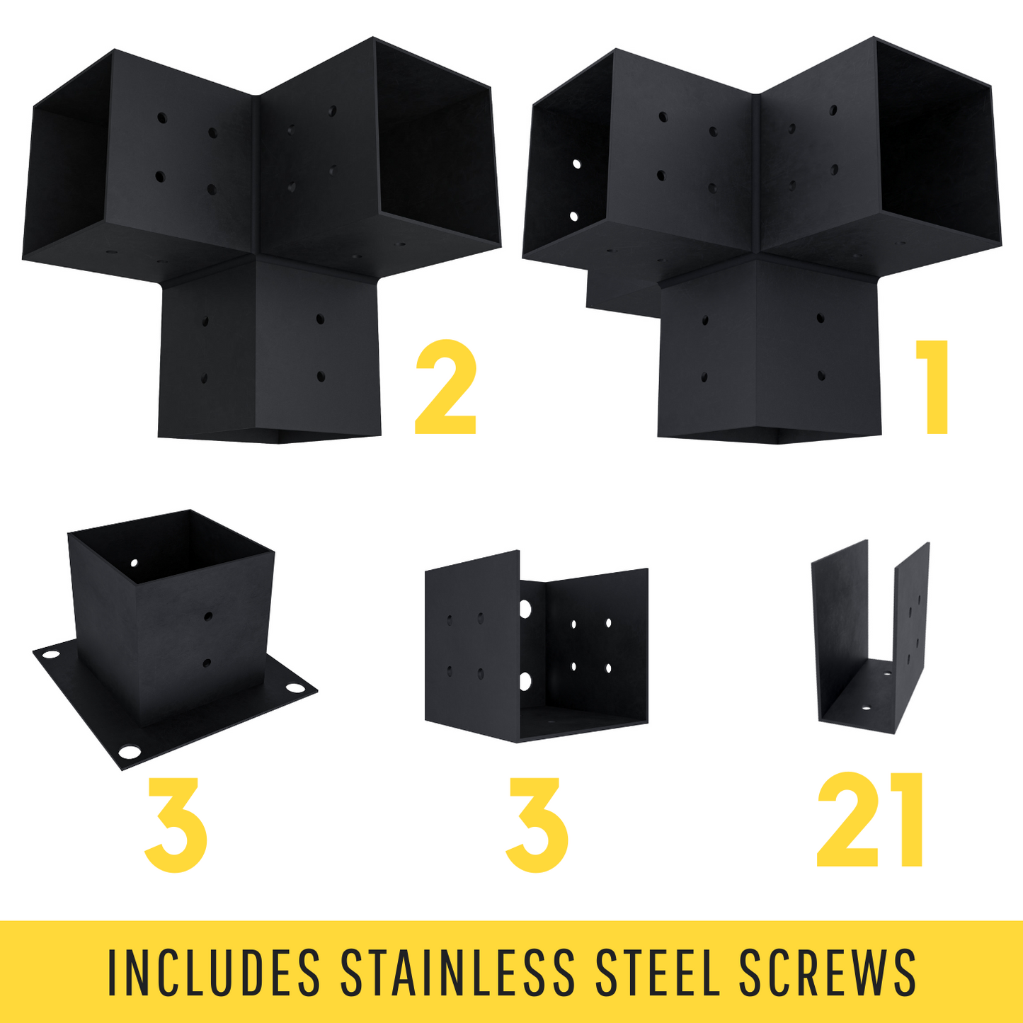 DIY Attached Pergola Bracket Kit – Roof Rafters, Up to 24x12