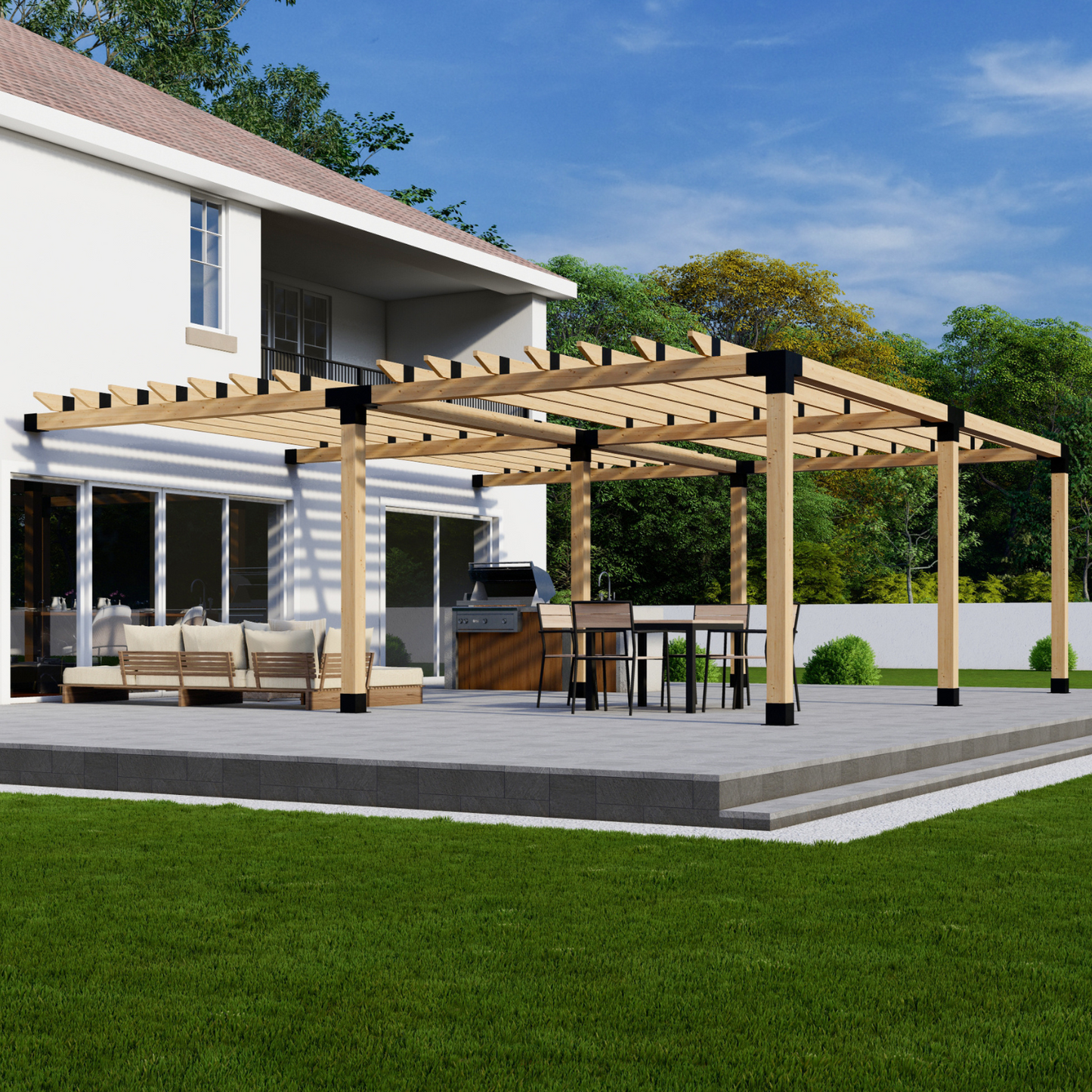 DIY Attached Pergola Bracket Kit – Roof Rafters, Up to 24x24