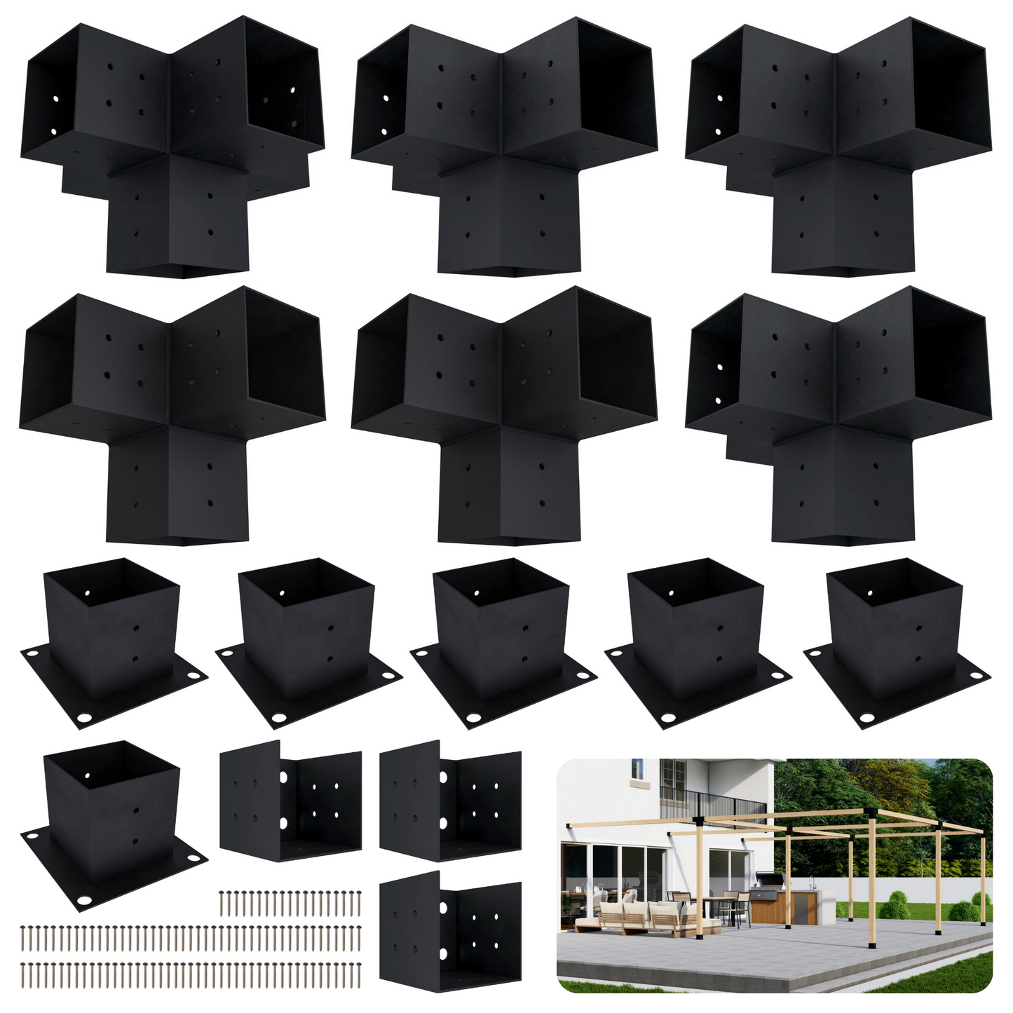 DIY Attached Pergola Bracket Kit – Up to 24x24