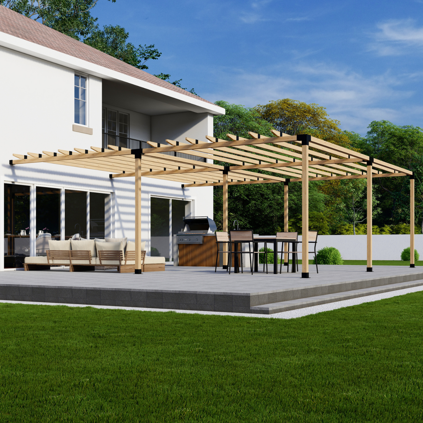 DIY Attached Pergola Bracket Kit – Roof Rafters, Up to 24x24