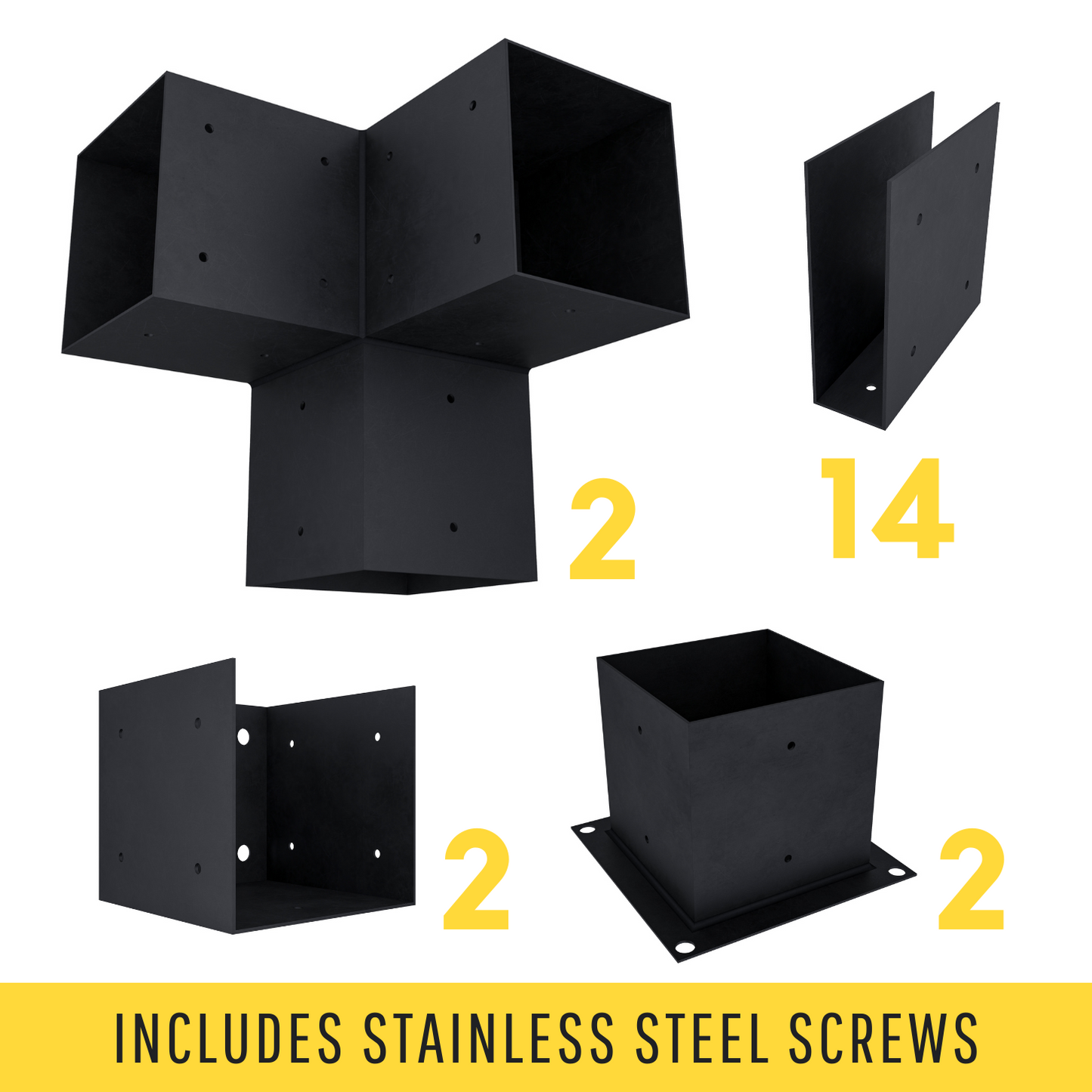 DIY Freestanding Pergola Bracket Kit – Roof Rafters, Up to 12x12