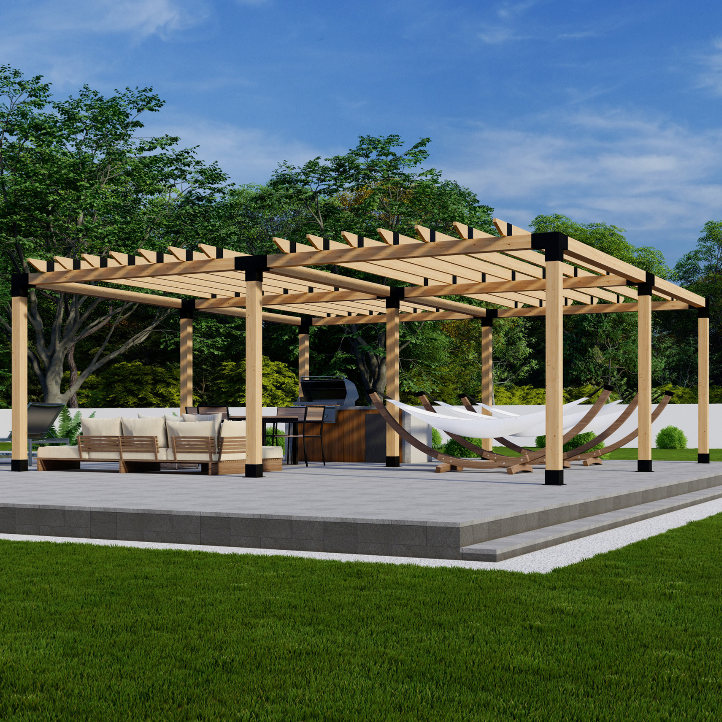 DIY Freestanding Pergola Bracket Kit – Roof Rafters, Up to 24x24