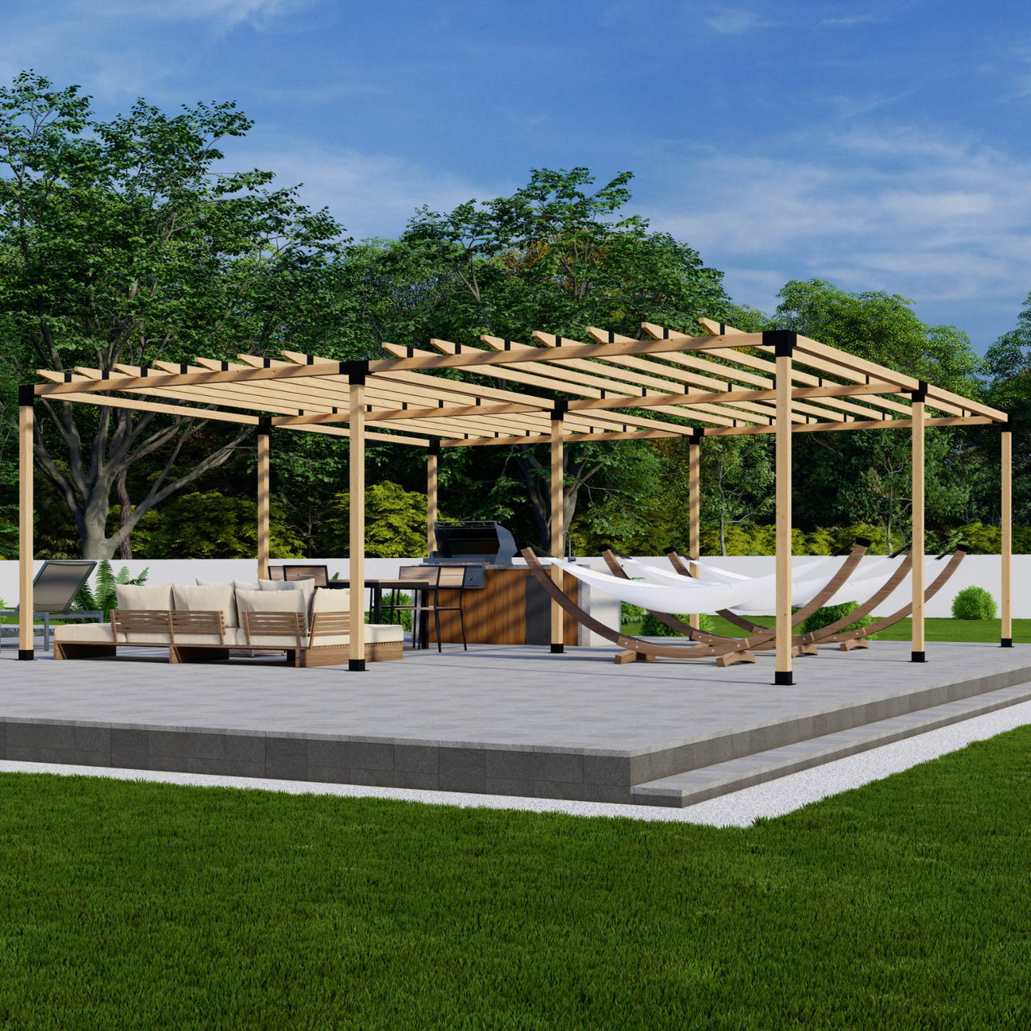 DIY Freestanding Pergola Bracket Kit – Roof Rafters, Up to 24x24