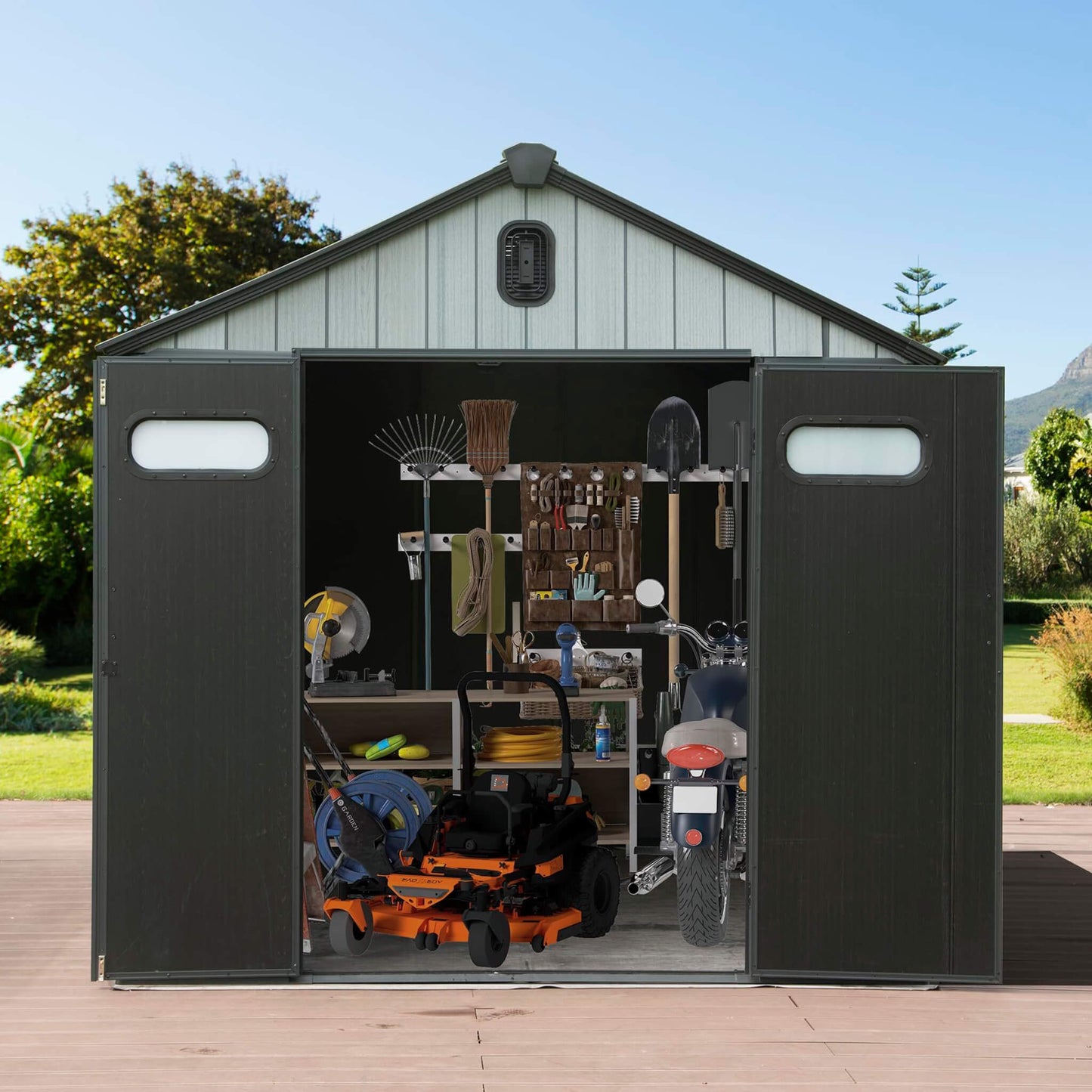 Alora 6x8 Heavy-Duty All-Weather Resin Storage Shed – Doors, Windows & Vents