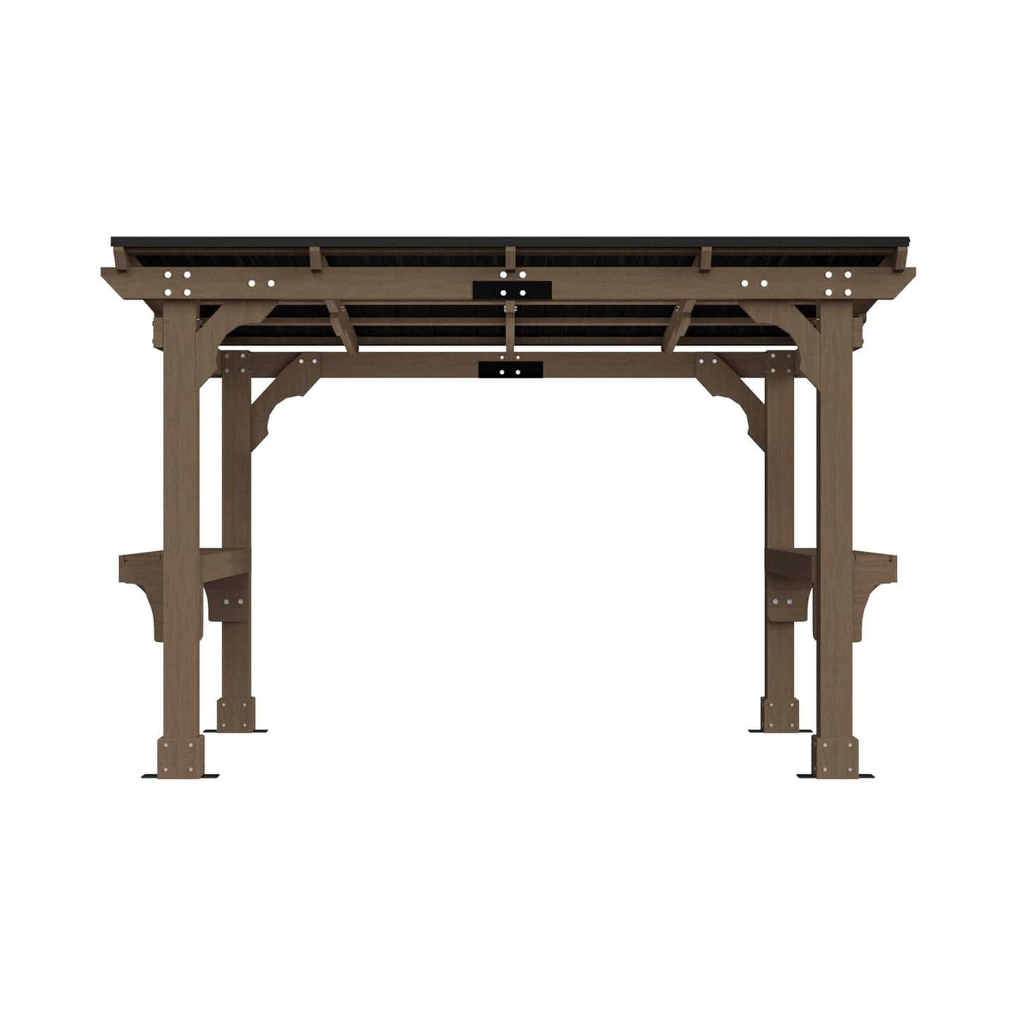 Alora Heavy-Duty Wooden Grill Gazebo – Sloped Metal Roof