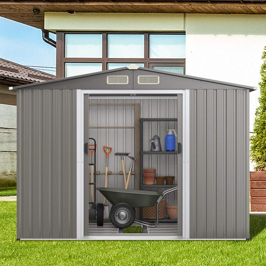 Alora 8x6 Outdoor Steel Tool & Garden Storage Shed